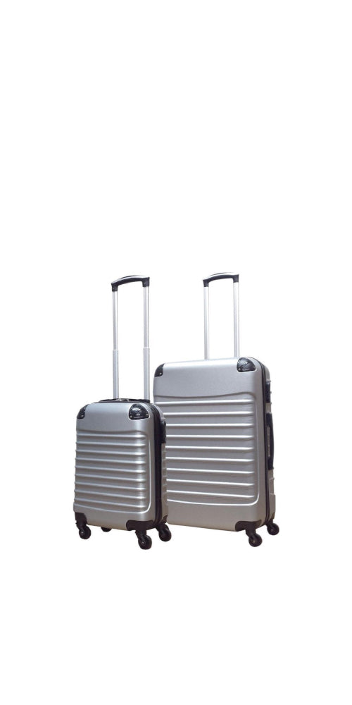 2-Piece Hard Shell Luggage Set – Milano Silver