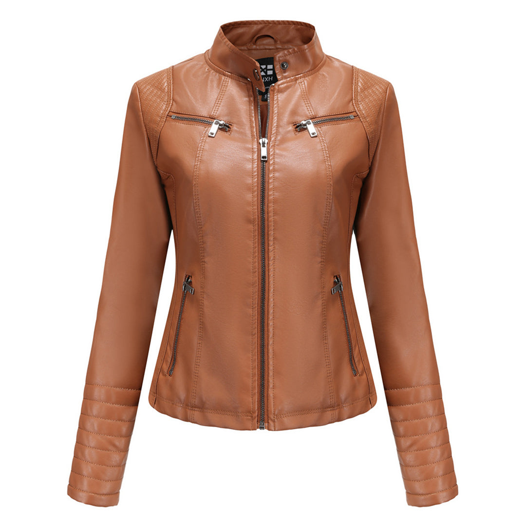 Stylish Leather Women's Jacket – Elin