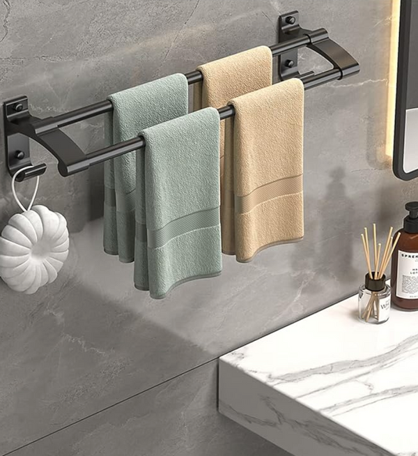 Towel Holder with Hooks - DrySpace