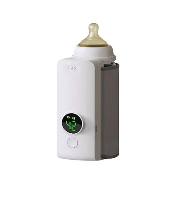 Portable Baby Bottle Warmer – 6 Adjustable Heat Settings & Temperature Control for On-the-Go