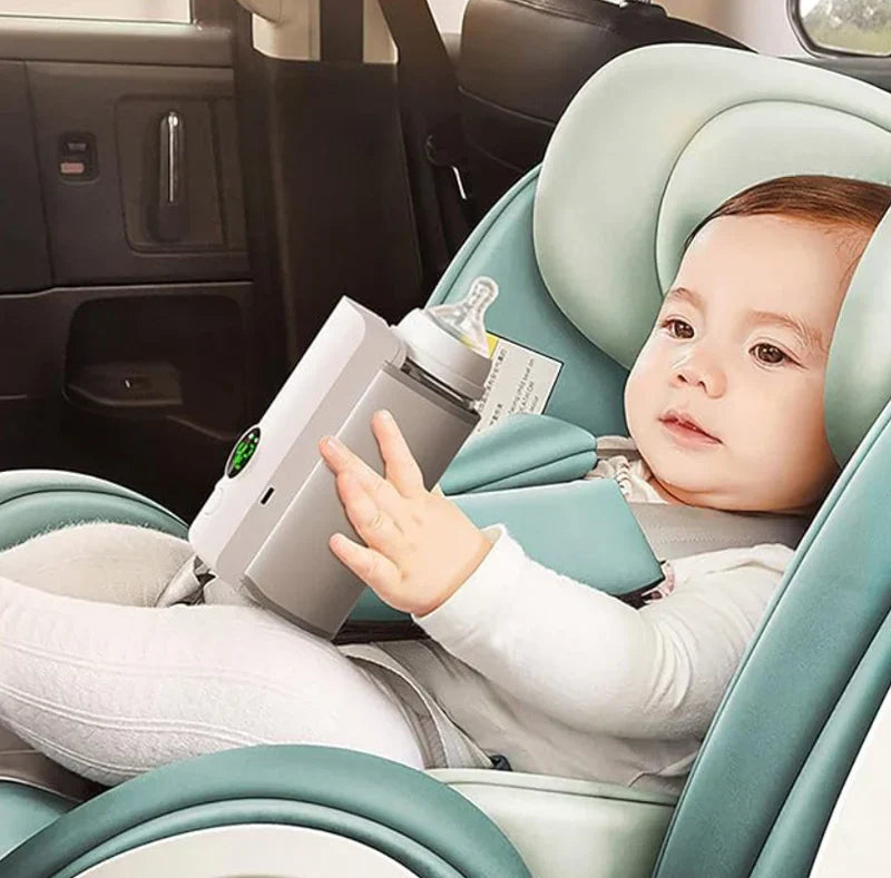 Portable Baby Bottle Warmer – 6 Adjustable Heat Settings & Temperature Control for On-the-Go