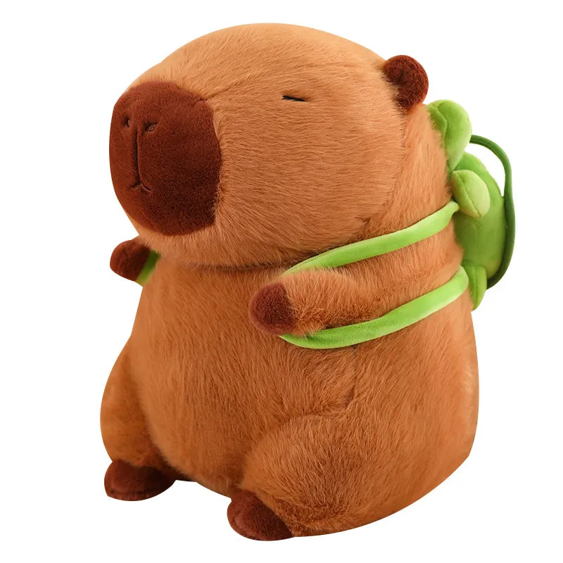 Cuddly Capybara with Turtle Backpack – TurtleBuddy