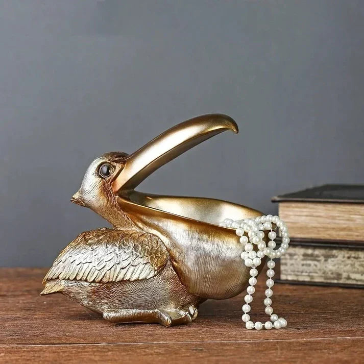 Artisano Pelican Wall Sculpture | Luxury Decorative Storage with Hidden Organizer
