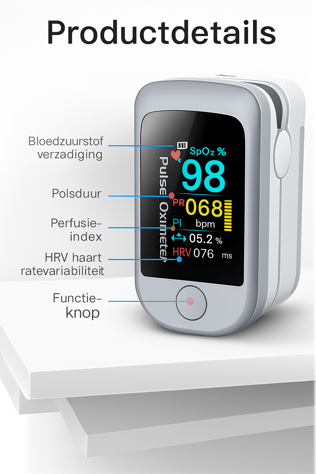 VitalCheck Portable Pulse Oximeter | Accurate, Painless and Easy to Use