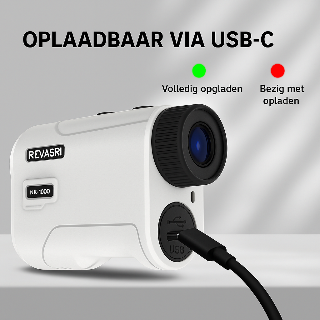 REVASRI – Golf Rangefinder with Slope & Pin Lock | Golf Distance Meter | 914m Laser, Rechargeable, Tournament-Legal Slope Function