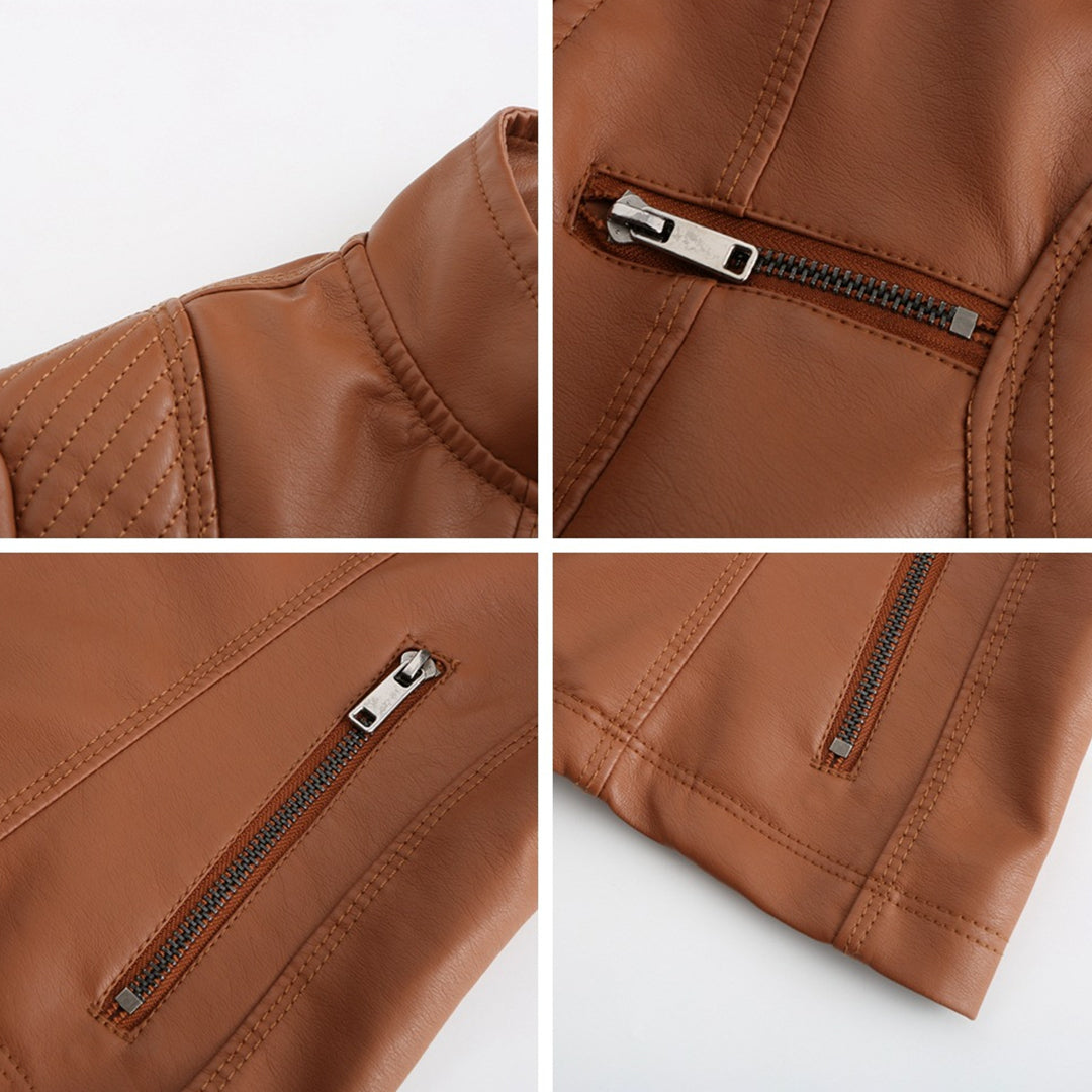 Stylish Leather Women's Jacket – Elin