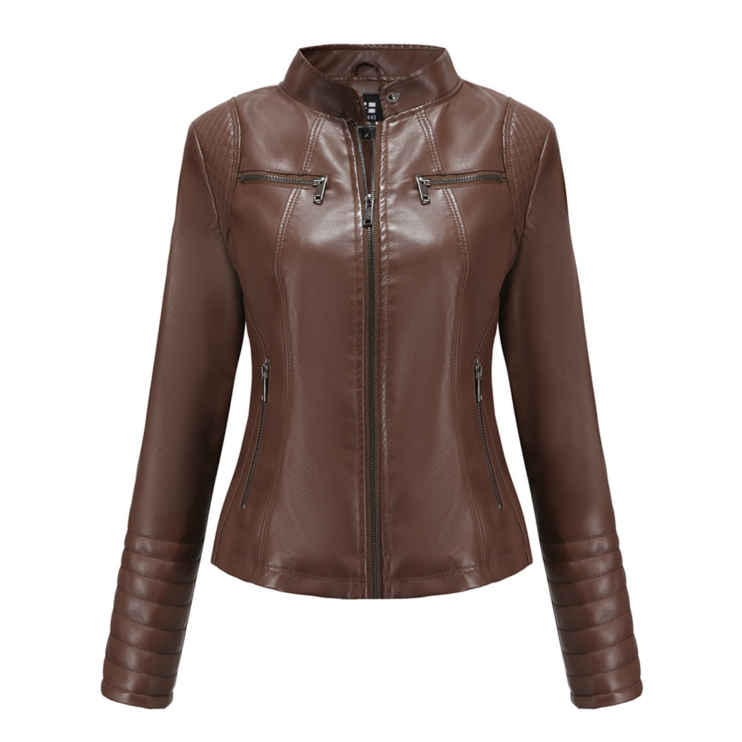 Stylish Leather Women's Jacket – Elin
