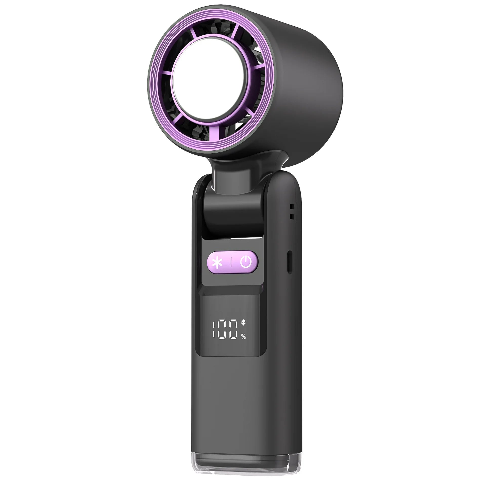 HandyFan Pro - Portable Folding Fan with Digital Display and 4000mAh Battery