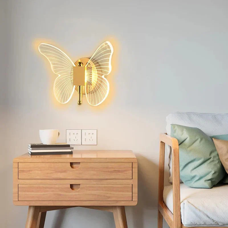 RadiantCharm Butterfly Wall Light | Durable and Energy-Saving LED Lamp