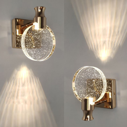 Luxurious Round Crystal Wall Light – Celestia