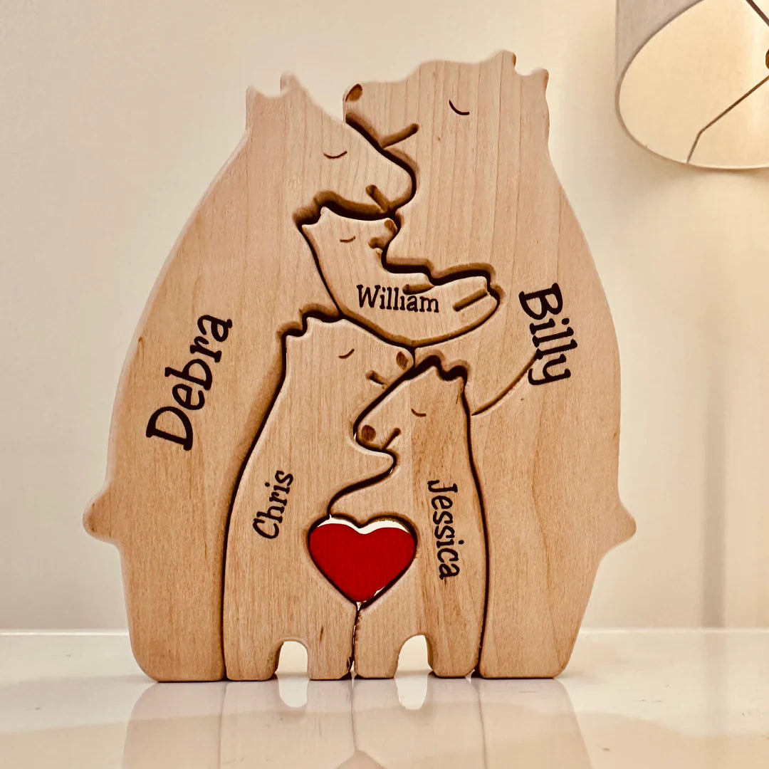 BearRoots Family - Customisable Wooden Family Figures for a Warm Home
