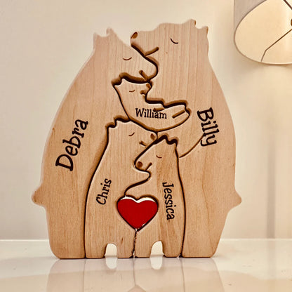 BearRoots Family - Customisable Wooden Family Figures for a Warm Home