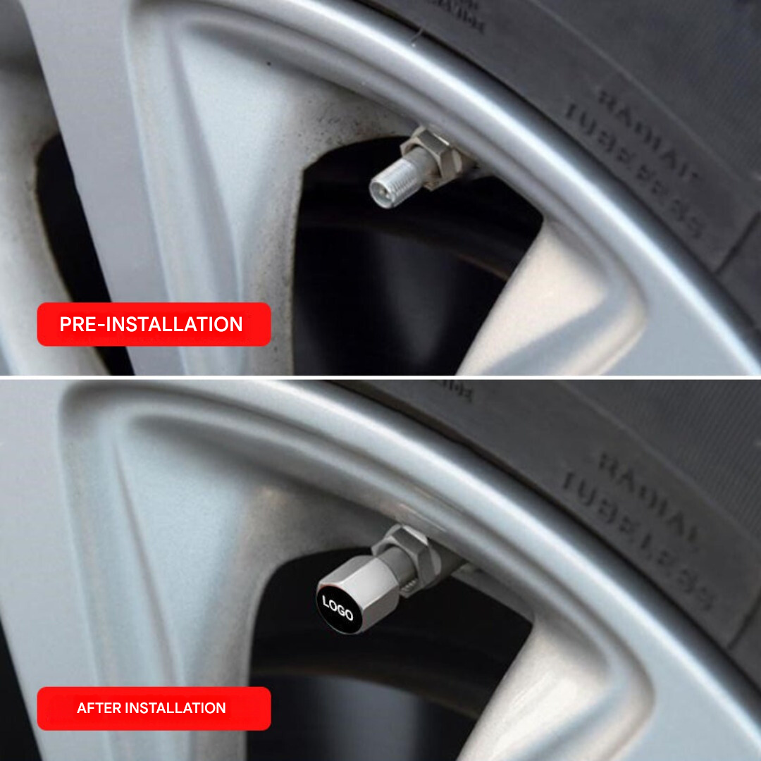 Brand Valve Caps Set (4 Pieces) - WheelTops