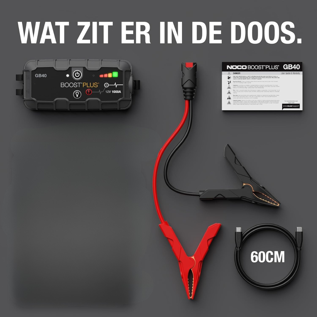 Boost Plus GB40 | 1000A Portable Jump Starter for Cars – 12V Battery Booster & Power Bank for Petrol and Diesel