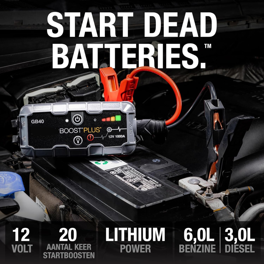 Boost Plus GB40 | 1000A Portable Jump Starter for Cars – 12V Battery Booster & Power Bank for Petrol and Diesel