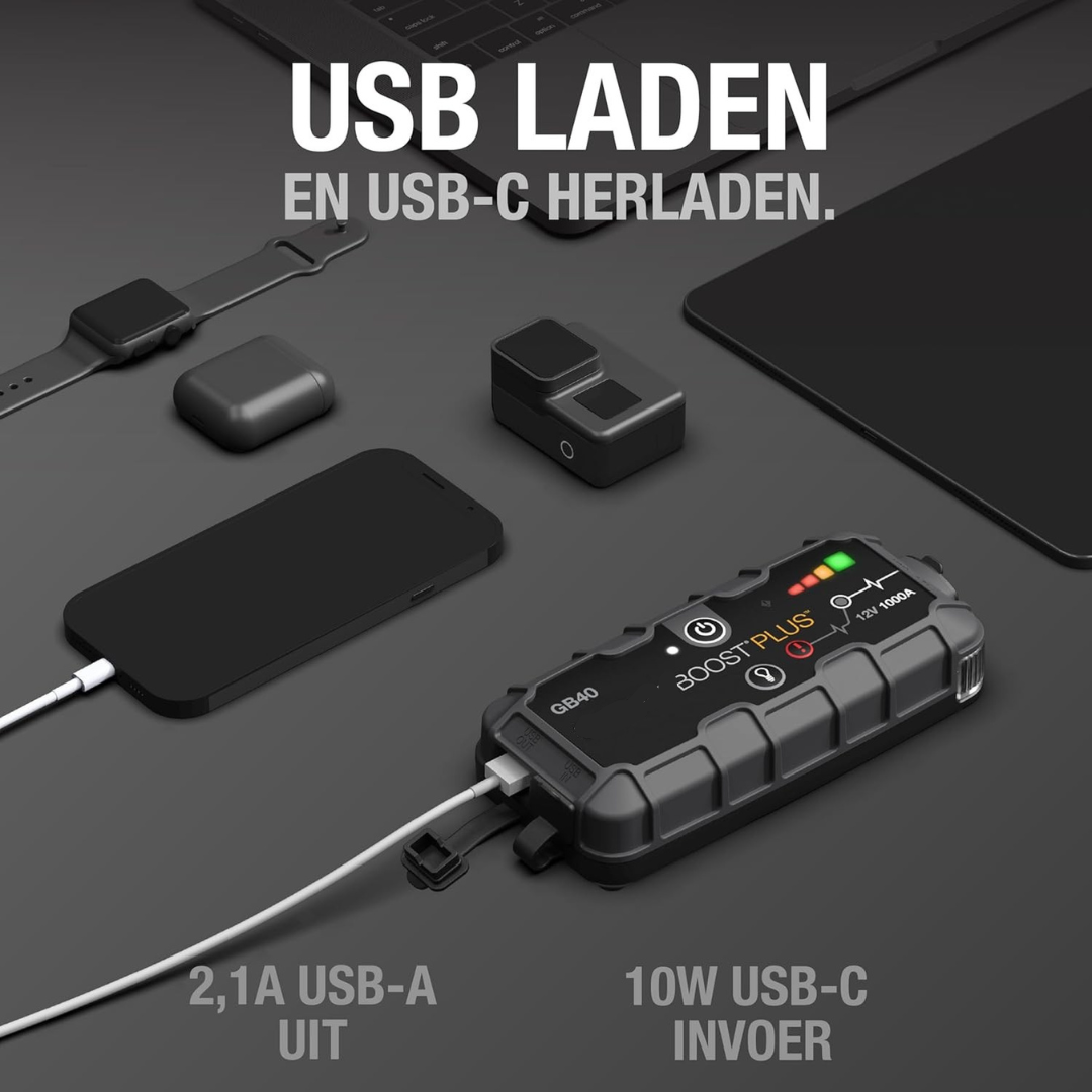 Boost Plus GB40 | 1000A Portable Jump Starter for Cars – 12V Battery Booster & Power Bank for Petrol and Diesel