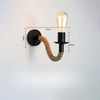 NoctiCord Retro Wall Lamp | Stylish E27 bedside and loft lighting with rope and wood
