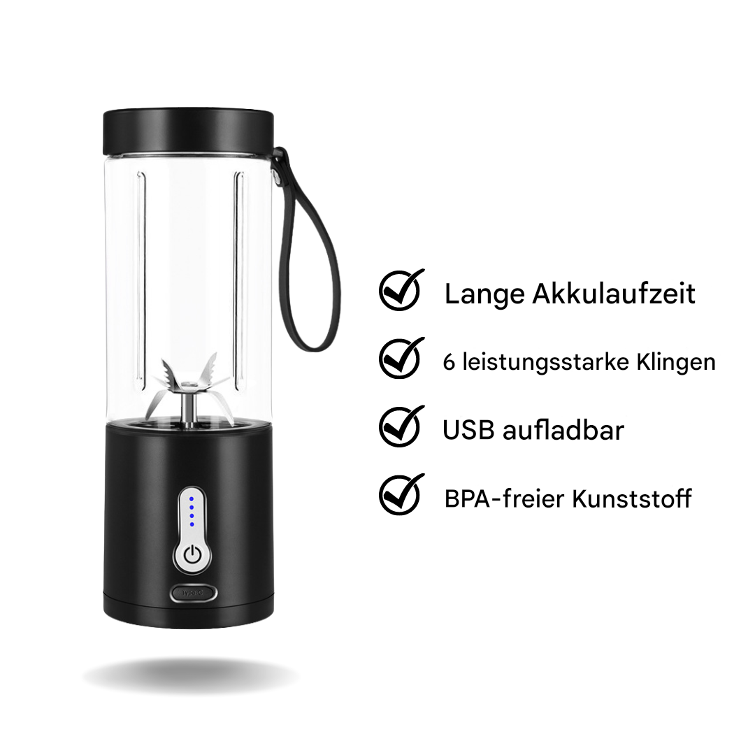 Portable Smoothie Maker with 6 Powerful Blades - BlendEase Pro