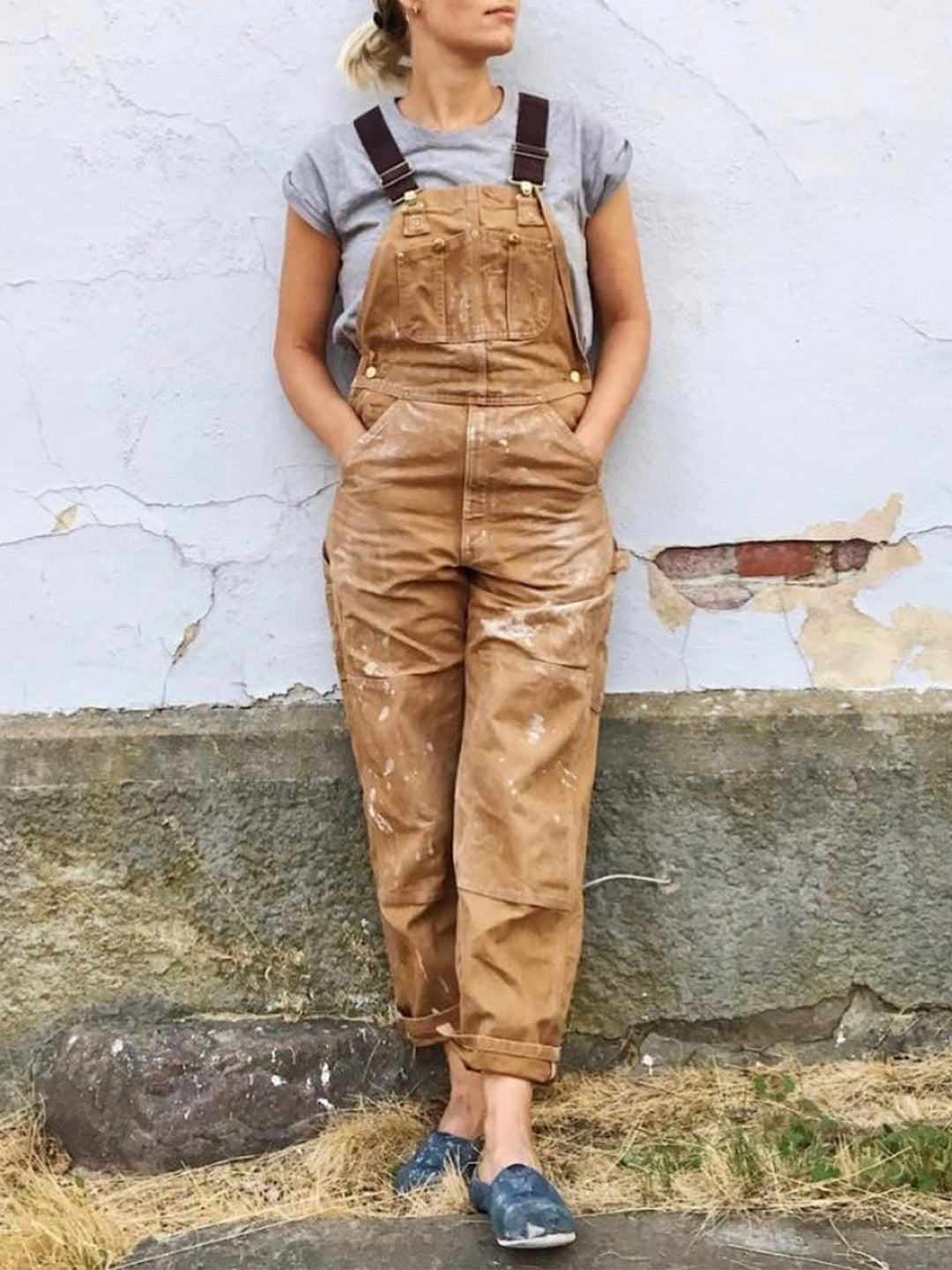 Duck Bib Overalls Canvas Work Outfit Dungarees