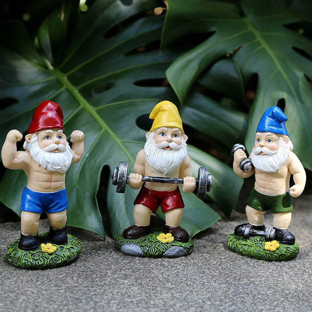 Sporty Dwarfs - Funny Garden Statues for a Playful Atmosphere