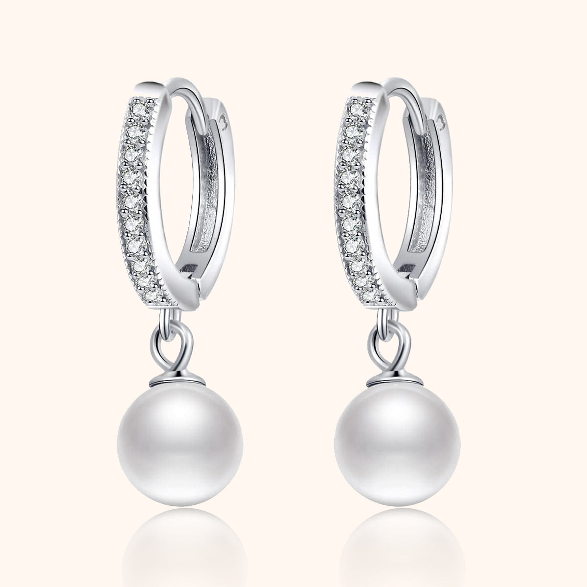 Pearl and Zirconia Earrings - Juliette