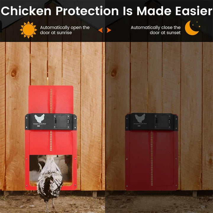 PoultryGuard Luxe Automatic Door | Smart light-controlled door for safe and secure chicken