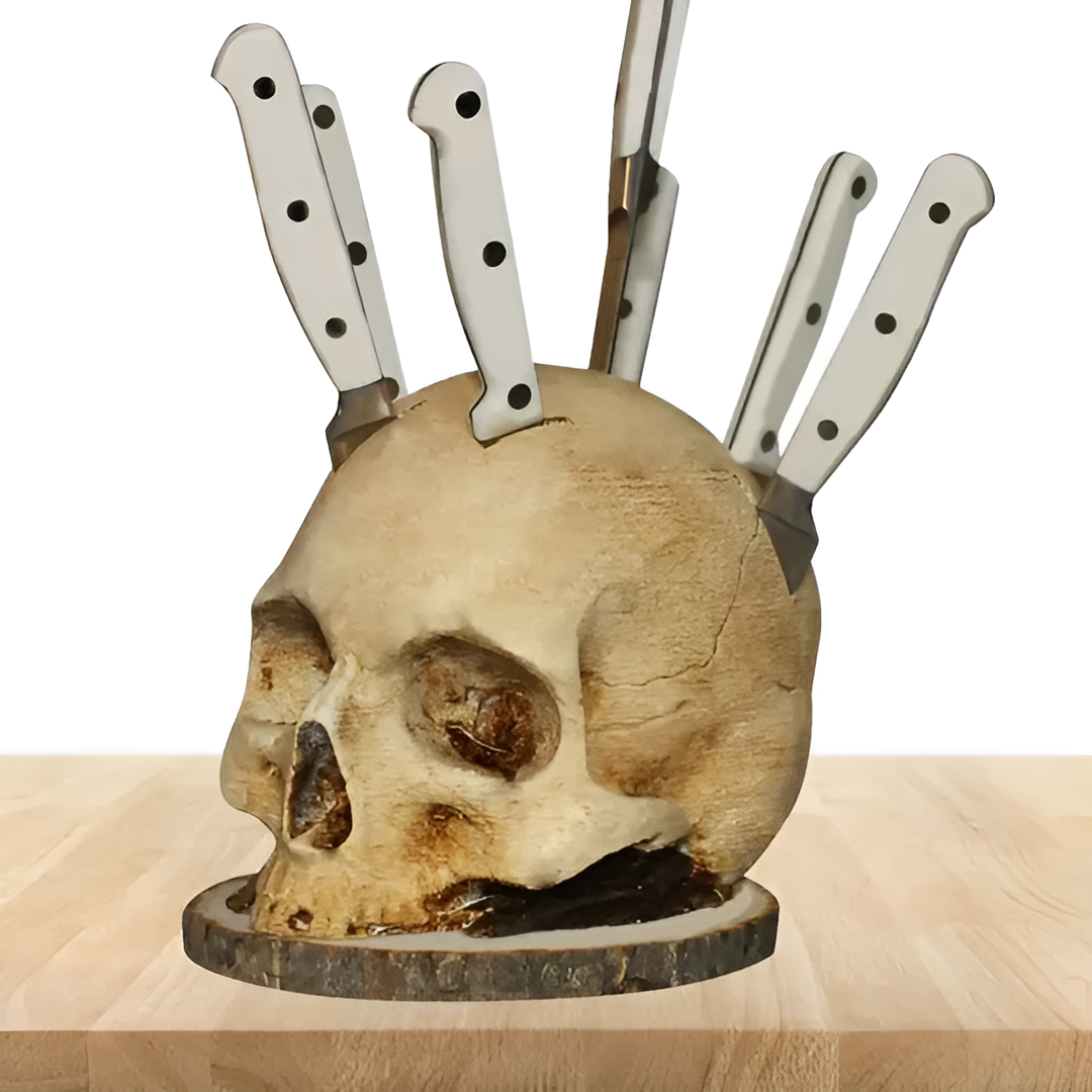 BladeSkull - Unique Skull Holder for Kitchen Knives