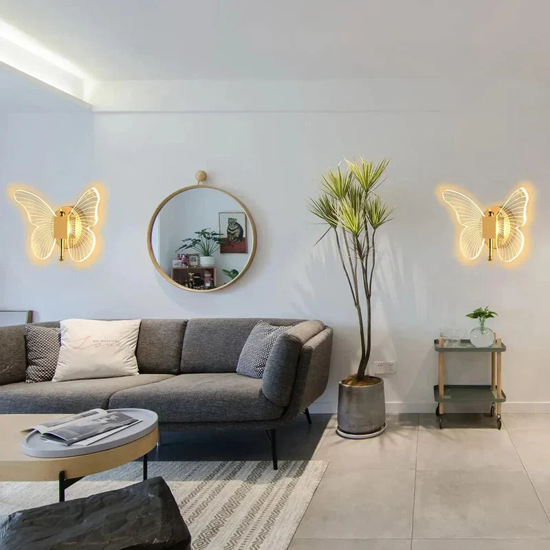 RadiantCharm Butterfly Wall Light | Durable and Energy-Saving LED Lamp