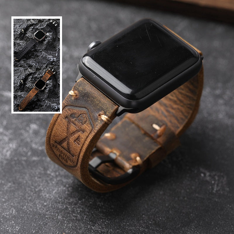 Handcrafted Vintage Leather Apple Watch Band
