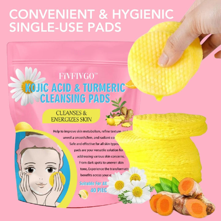 Turmeric Kojic Acid Cleansing Pads - GlowTonic