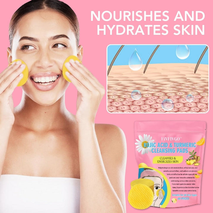 Turmeric Kojic Acid Cleansing Pads - GlowTonic