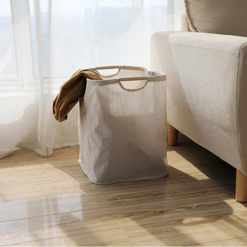 JapanStyle Cotton-Linen Laundry Basket