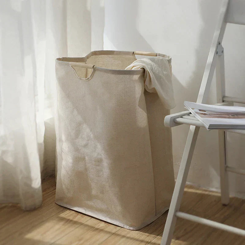 JapanStyle Cotton-Linen Laundry Basket