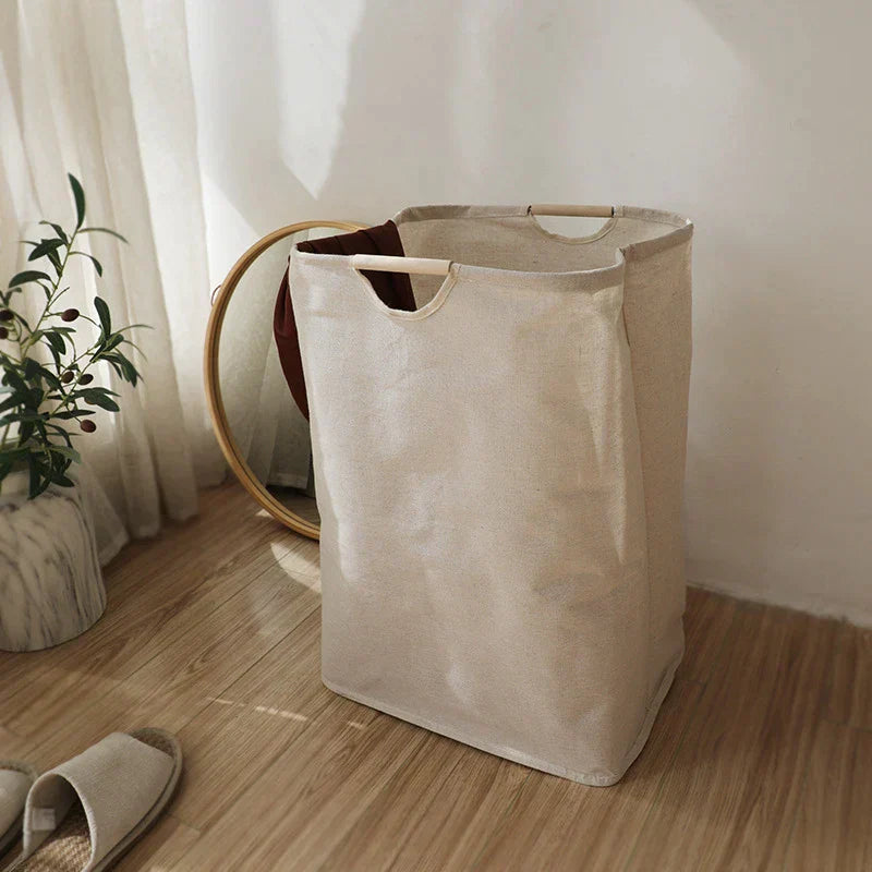 JapanStyle Cotton-Linen Laundry Basket