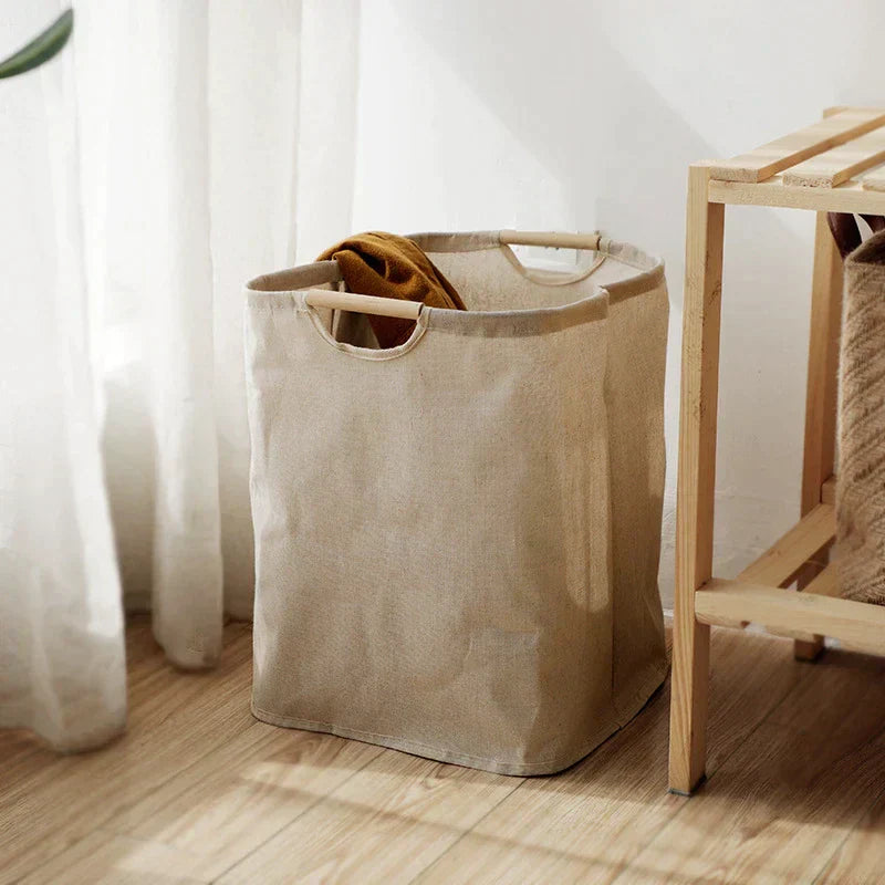 JapanStyle Cotton-Linen Laundry Basket