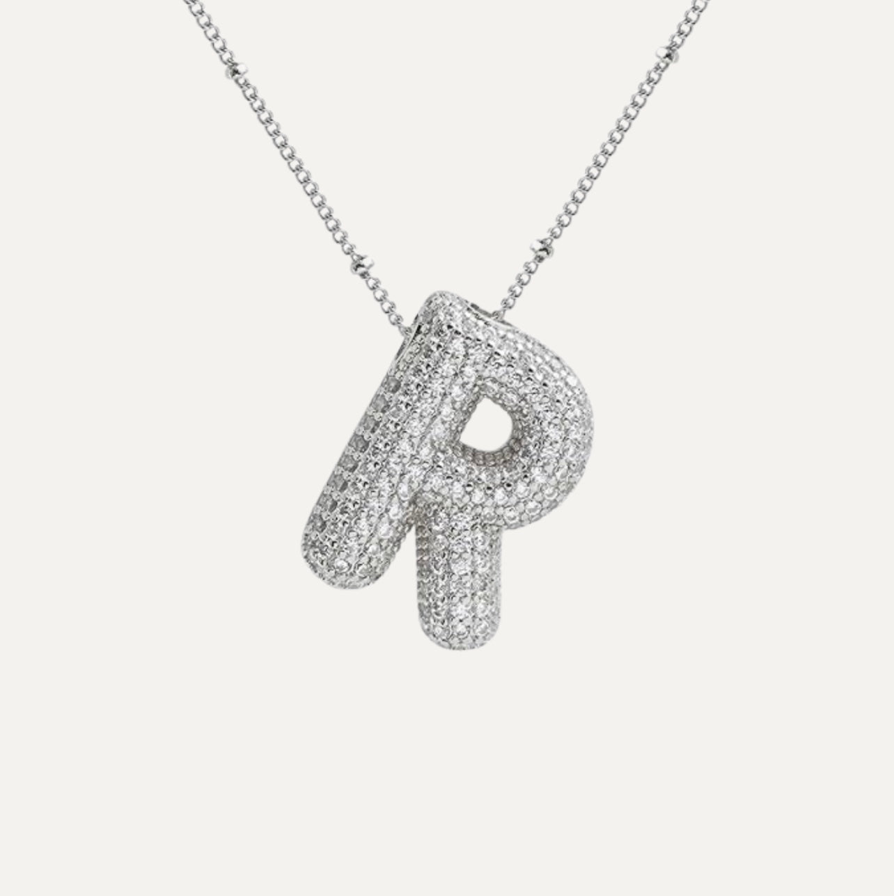 Ladies' Necklace – Initial Pendant – Sparkling Stones – Refined Chain Necklace – Statement Jewellery