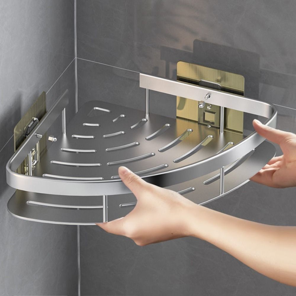 Aluminium Wall Shelf for Bathroom Corners - Cornerix