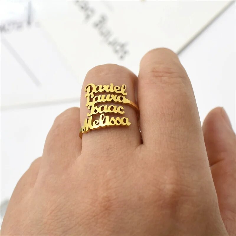 EterniRing Premium Custom Name Ring | Handcrafted Elegant Stainless Steel Jewelry