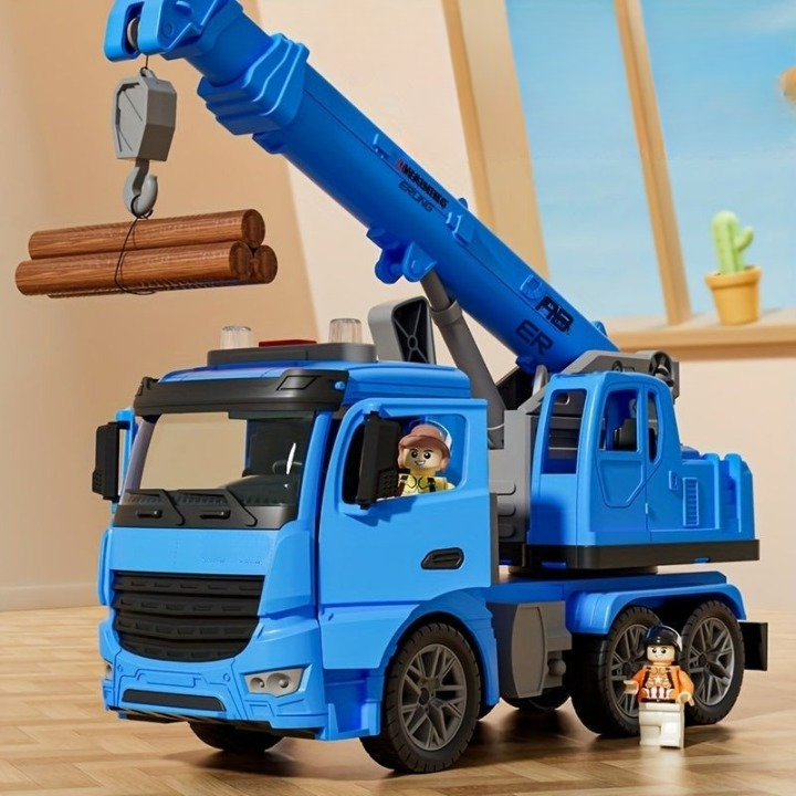 Crane Truck Toy with Light & Sound – Movable Arm for Construction Role Play