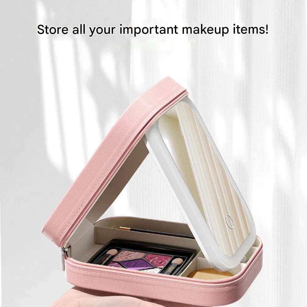 Compact Illuminated Make-up Organizer for On-the-Go - Liora
