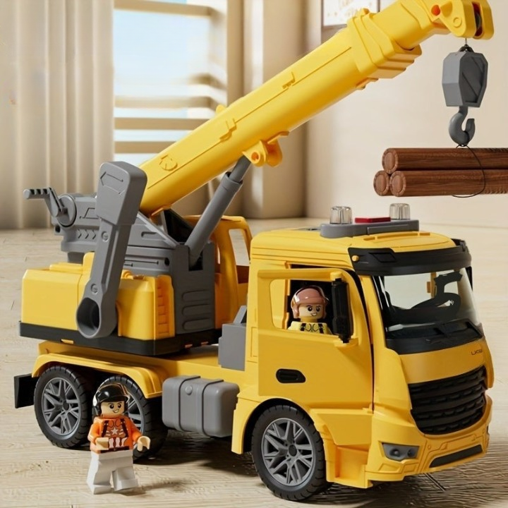 Crane Truck Toy with Light & Sound – Movable Arm for Construction Role Play