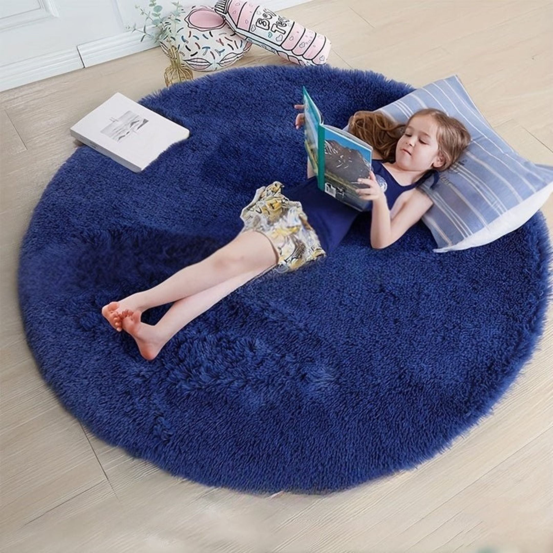 Round Fluffy Rug - Clouda