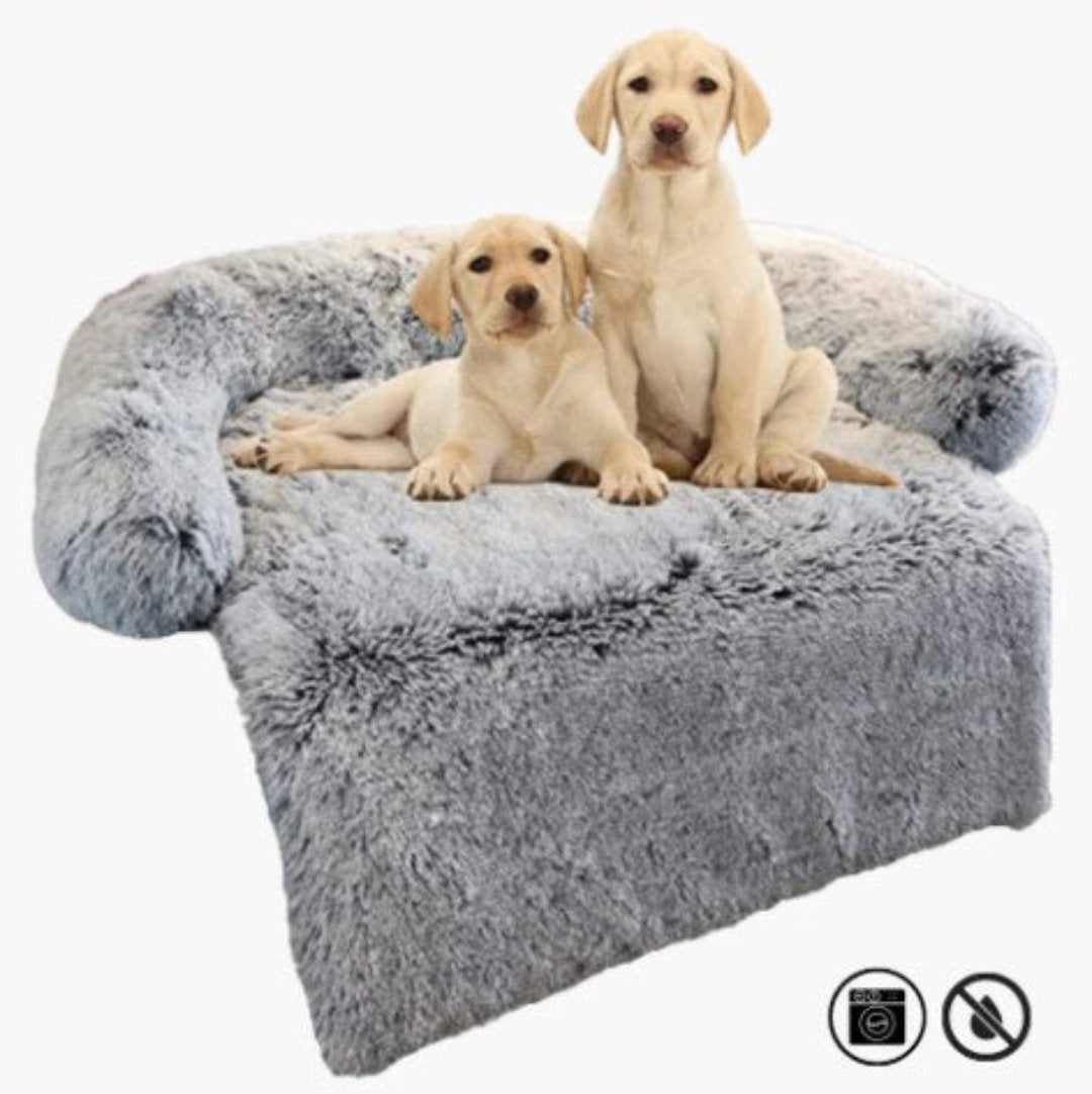 Winter Luxury Dog Sofa Bed - PawLounge Snowflake Edition