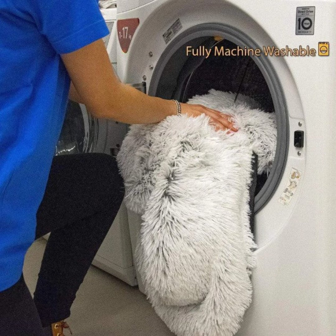 Winter Luxury Dog Sofa Bed - PawLounge Snowflake Edition