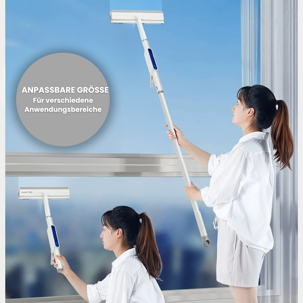 3-in-1 Rotatable Window Cleaner with Telescopic Handle and Spray Function