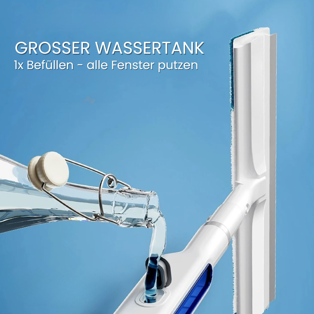 3-in-1 Rotatable Window Cleaner with Telescopic Handle and Spray Function