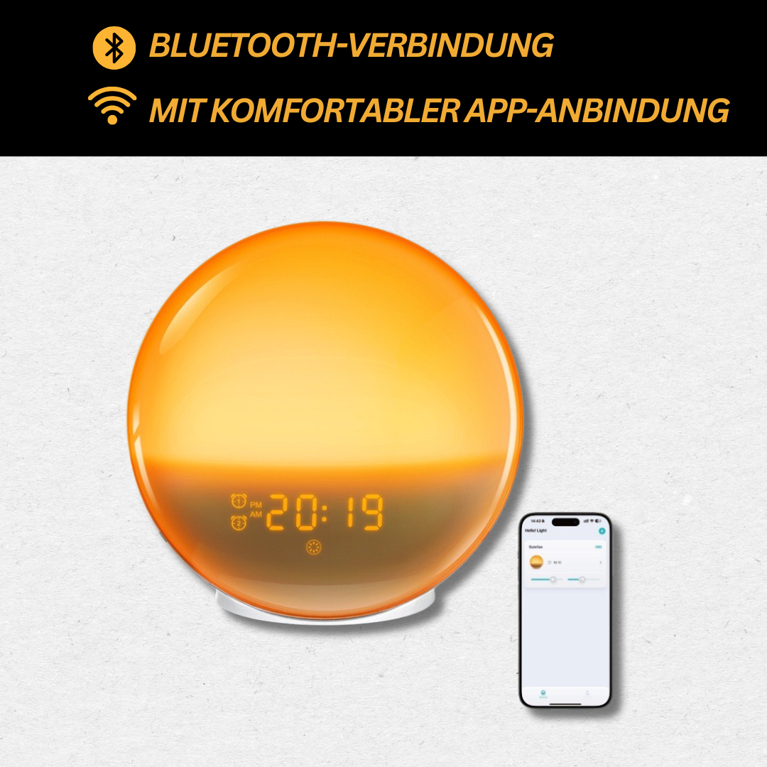 Natural Wake-Up Light Radio Alarm Clock - GlowRise