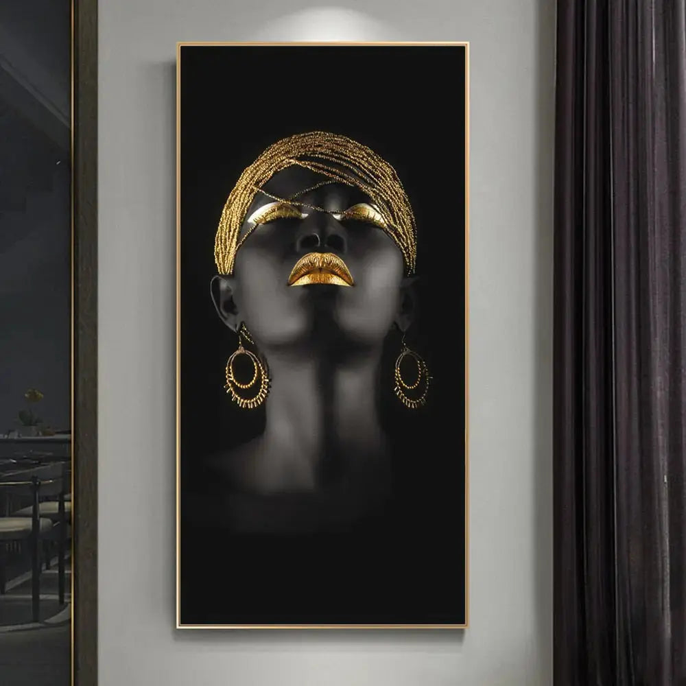 Golden Grace - Elegant Canvas Wall Art for a Luxurious Interior