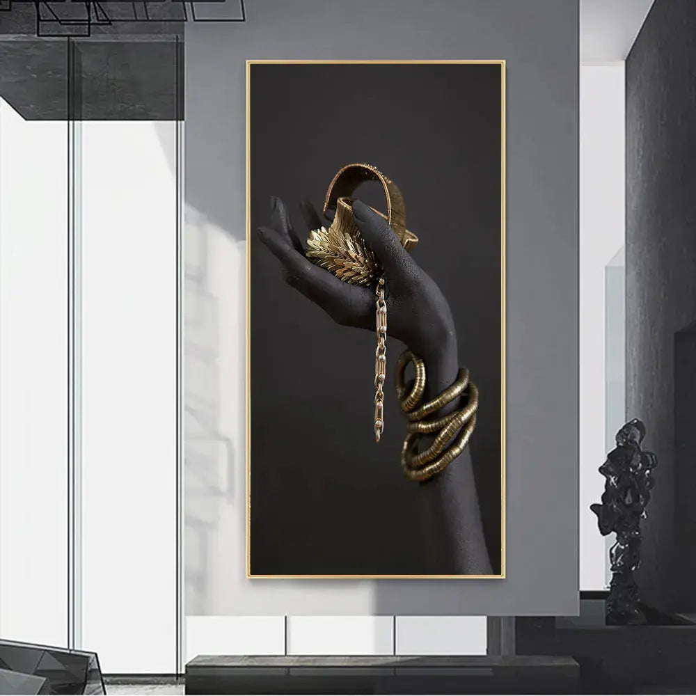 Golden Grace - Elegant Canvas Wall Art for a Luxurious Interior