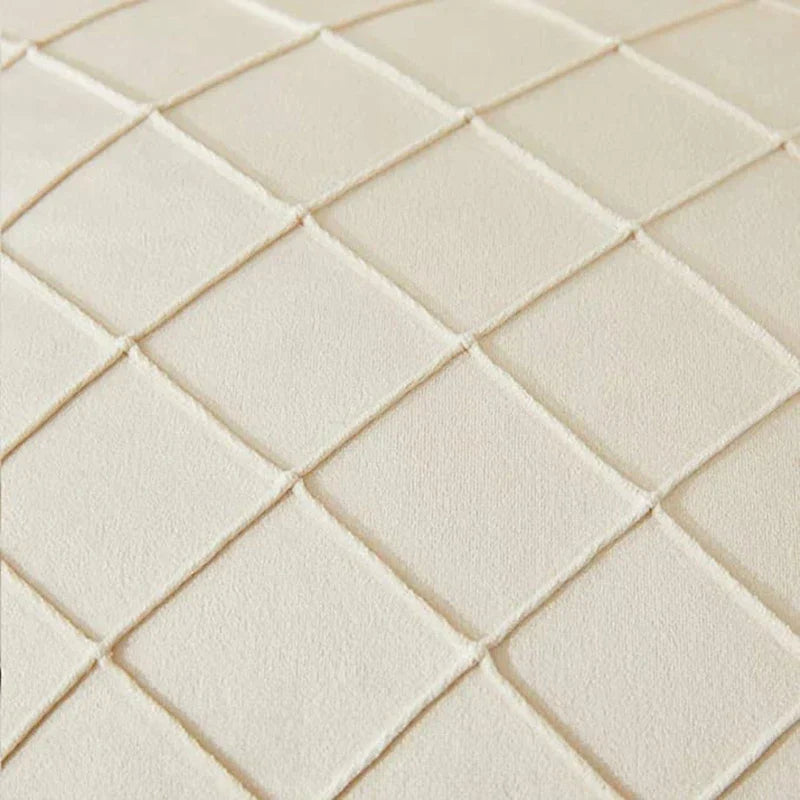 Inyahome Velvet Cushion Cover with Pompom in Solid Colour Decorative